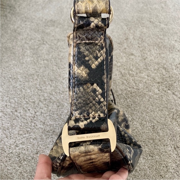 DANA BUCHMAN FAUX SNAKE SKIN EMBOSSED HOBO SHOULDER BAG - Picture 7 of 12